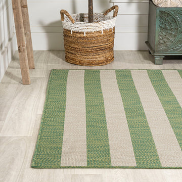 Negril Two-tone Wide Stripe Indoor/outdoor Area Rug
